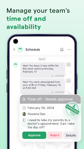Screenshot of Breakroom Chat & Scheduling