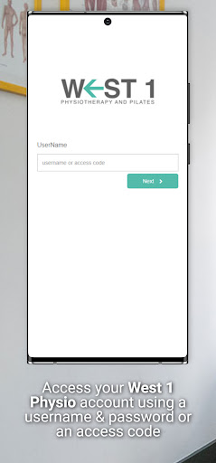 Android application West 1 Physio screenshort