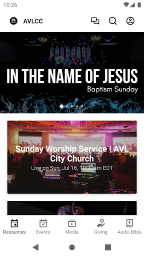 Android application AVL City Church screenshort