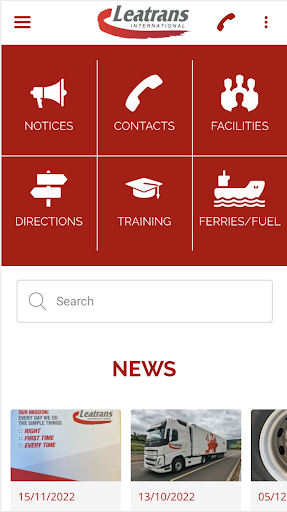 Android application Leatrans Drivers screenshort