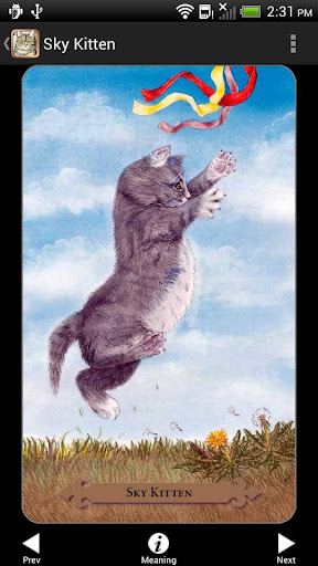 Screenshot of Mystical Cats Tarot
