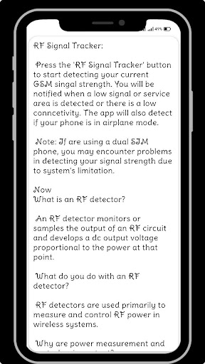 RF Signal Detector - RF Wifi Screen 2