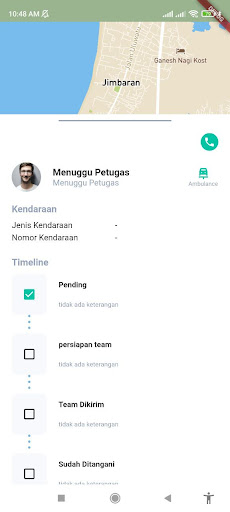 Emergency Call Udayana ( ECU ) Screen 2