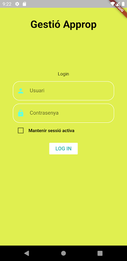 Android application Gestió GA screenshort