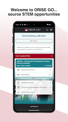 Screenshot of ORISE GO: Launch a STEM Career