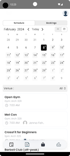 Android application Momentum Training screenshort