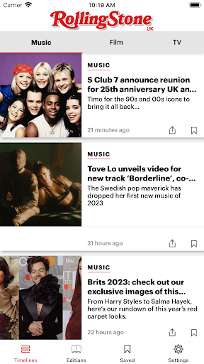 Android application Rolling Stone UK screenshort