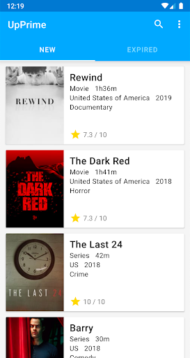 Android application UpPrime for Amazon Prime Video screenshort
