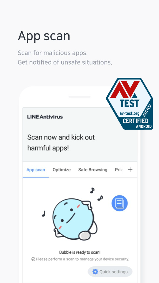 Android application LINE Antivirus screenshort