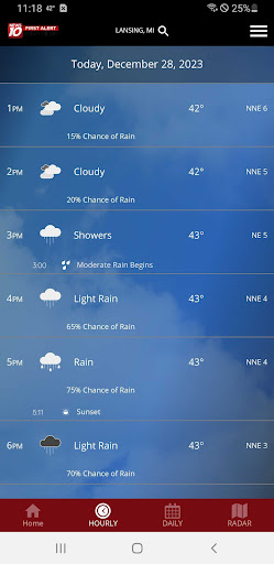 WILX First Alert Weather Screen 2