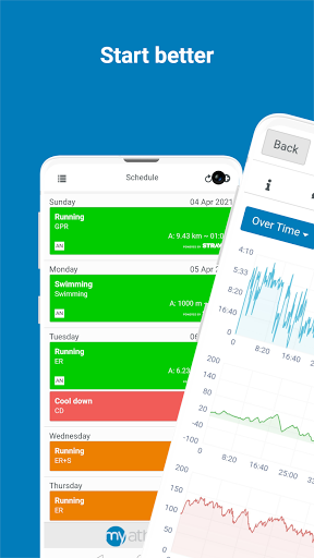 Android application myathlete screenshort