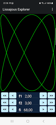 Android application Lissajous Explorer screenshort