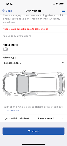 GS Group Claims App Screen 3