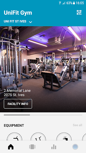 Android application UniFit Gym screenshort