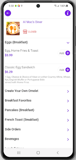 Al Macs Diner Screen 3