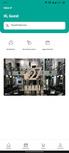 Android application Salon 27 screenshort