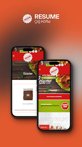 Android application Resume Çiğ Köfte screenshort