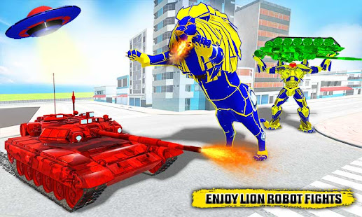Flying Tank Transform Robot War: Lion Robot Games 10.4.4 screenshots 3