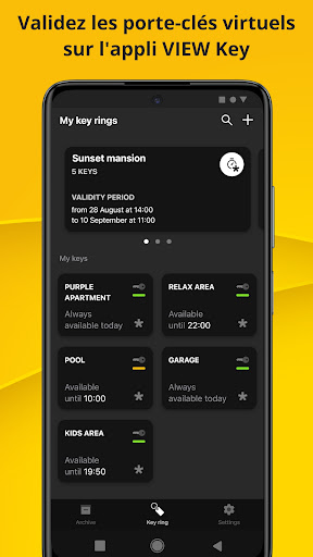 Aperçu de l'application