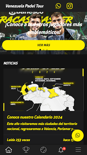 Android application Venezuela Padel Tour screenshort