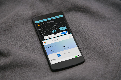 Android application Automate Bing Search screenshort
