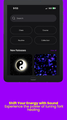 Screenshot of Thinkroot Energy Tuning Forks