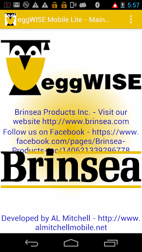 Android application eggWISE Mobile Lite screenshort
