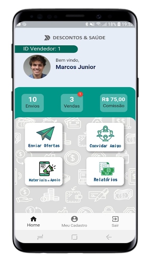 Descontos & Saúde App Vendedor Screen 3