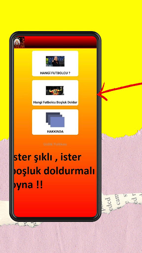Android application Hangi Futbolcu ? - GS screenshort