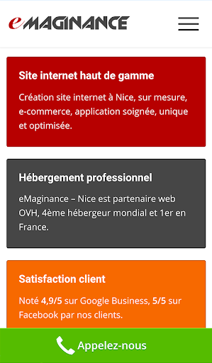 Android application eMaginance screenshort