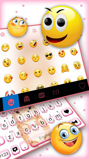 Cute Bunny Keyboard Theme Screen 3