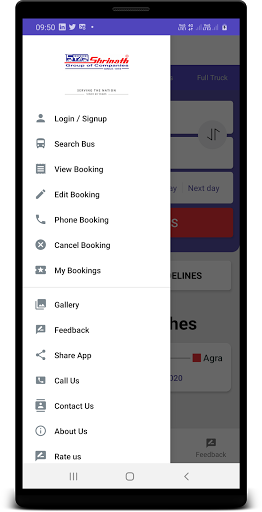 Android application Shrinath Travel Agency Pvt. Lt screenshort