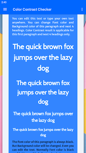 Color Contrast Checker Screen 2