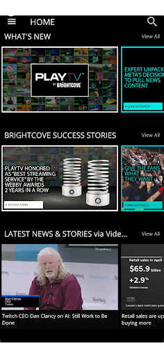 PLAY TV Streamed by Brightcove Screen 2