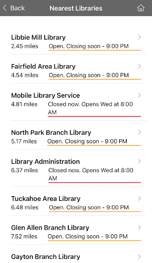 Screenshot of Henrico County Public Library