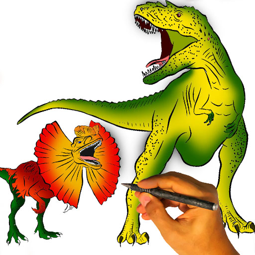como dibujar dinosaurio - dinosaur how to draw