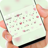 Girl Keyboard Red Lovely Hearts icon