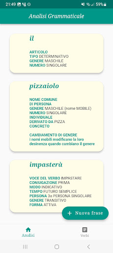 Analisi Grammaticale OnLine Screen 3