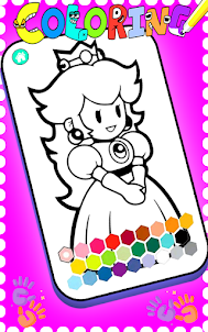 Princess Peach Coloring Game