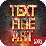 Fire Text Name Art icon