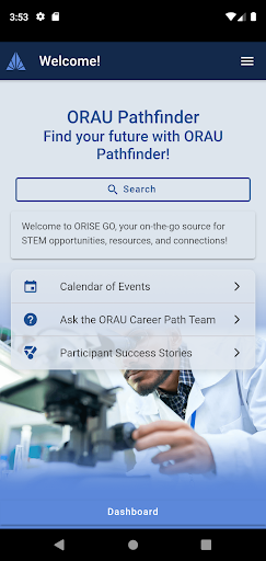Android application ORAU Pathfinder screenshort