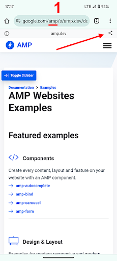 Android application NoAMP (open webpage w/o AMP) screenshort