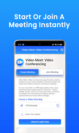 Video Meet: Video Conferencing Screen 3
