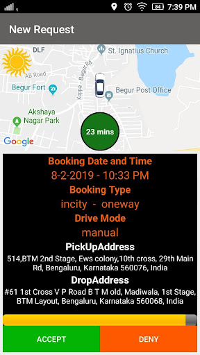 Android application Sun Drivers Driver App screenshort