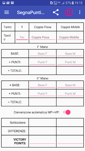 Android application Segna Punti Burraco screenshort