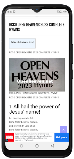 Android application Open Heavens 2024 screenshort