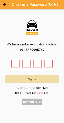 BazarTaxi Partner Screen 2