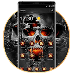 Cover Image of ダウンロード Horrific Flaming Skull Theme Icon Packs 1.1.6 APK