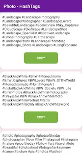 Hashtags for instagram