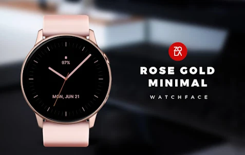 Rose Gold Minimal Watch Face